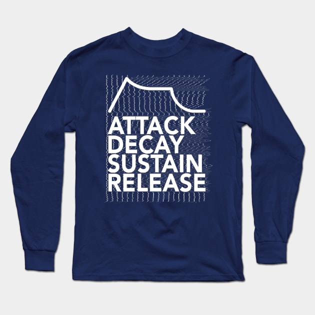 Attack, Decay, Sustain, Release Glitch Synthesizer Long Sleeve T-Shirt by DankFutura